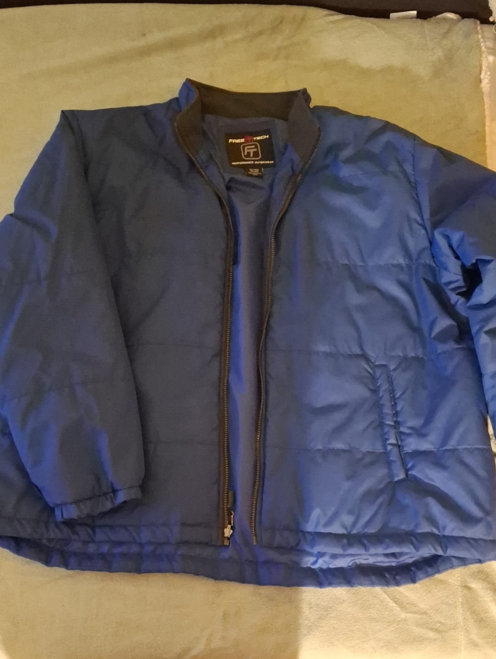 Free Tech Men's Royal Blue Quilted Puffer Jacket